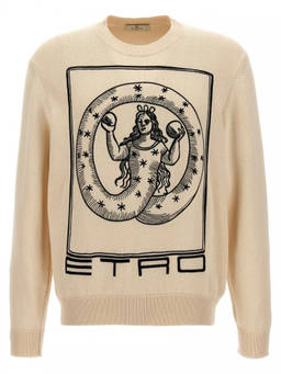 Etro - Beige Logo Embroidery Sweater