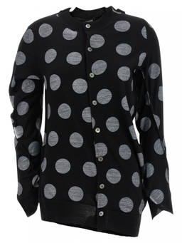 Junya Watanabe - Black Polka Dot Maxi Cardigan