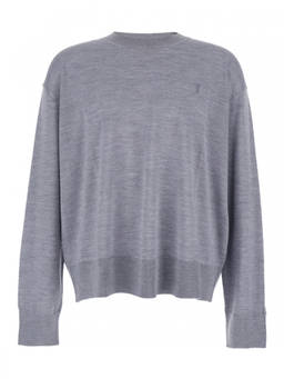 AMI Paris - Grey Crew Neck Sweater (XL)
