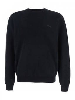 Maison Kitsune - Black Crew Neck Sweater