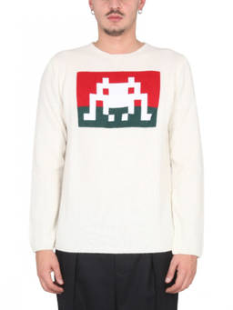 COMME des GARCONS - Off White Graphic Sweater (S)