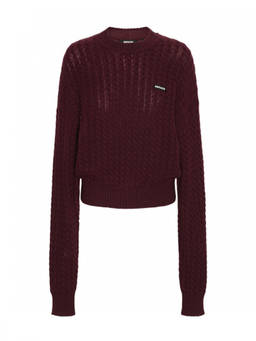 Rotate Birger Christensen - Dark Brown Knitted Crew Neck Sweater