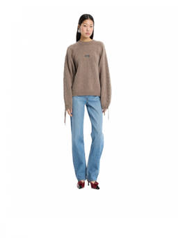 Rotate Birger Christensen - Brown Knitted Crew Neck Sweater