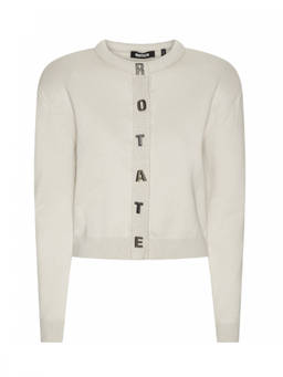 Rotate Birger Christensen - Off White Logo Round Neck Sweater