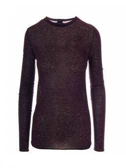 Pinko - Brown Embellished Round Neck Sweater