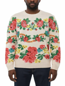 Gucci - Multicolour Floral Crew Neck Sweater (L)