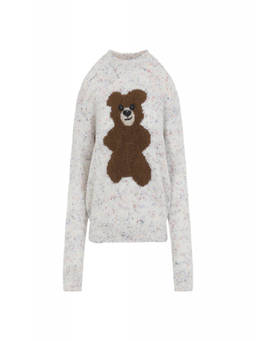 Moschino - Ivory Graphic Crew Neck Sweater