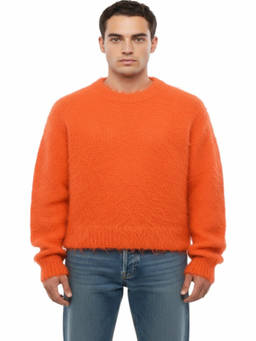 Jil Sander - Orange Knitted Crew Neck Sweater (M)