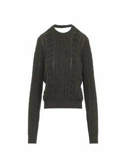 Jil Sander - Green Knitted Crew Neck Sweater