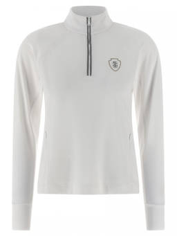 Brunello Cucinelli - White Logo Mock Collar Sweater (M)