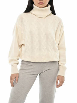 Woolrich - White Knitted Turtle Neck Sweater (XL)