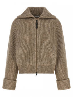 Brunello Cucinelli - Beige Knitted Shirt Collar Sweater