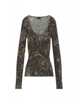 Etro - Multicolour Paisley Scoop Neck Sweater