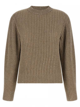 Brunello Cucinelli - Beige Knitted Crew Neck Sweater