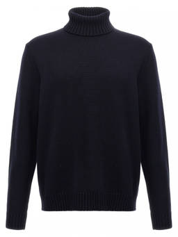 Zanone - Navy Blue Turtle-Neck Sweater