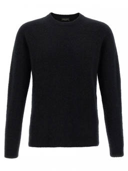 Roberto Collina - Black Solid Woolen Sweater (XL)