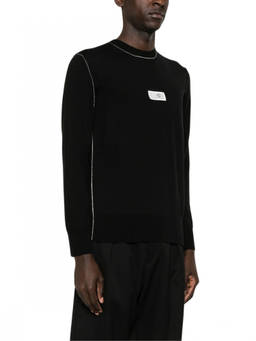 MM6 Maison Margiela - Black Crew Neck Sweater
