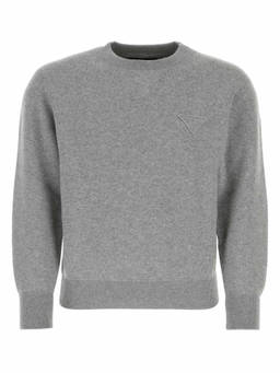 PRADA - Melange Grey Stretch Wool Blend Sweater (L)