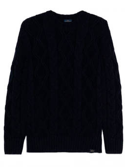 Paul & Shark - Navy Blue Crewneck Knit Sweater