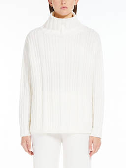 Max Mara - White Vitalba Wool Polo-Neck Jumper