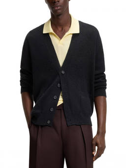 Boss - Dark Blue Solid Crew Neck Sweater