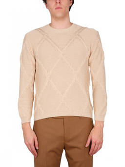 Ballantyne - Beige Crew Neck Sweater