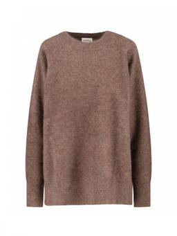 Parosh - Brown Solid Crew Neck Sweater