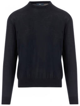 Herno - Dark Blue Crew Neck Sweater (XL)