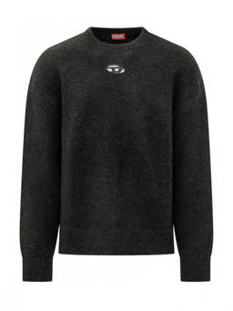 Diesel - Black Crew Neck Logo Sweater