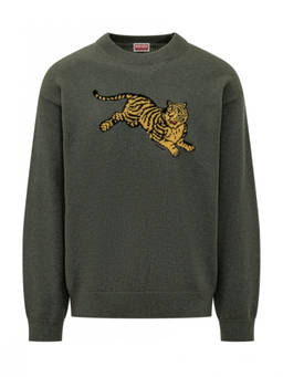 Kenzo - Green Knitted Crew Neck Sweater