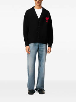 AMI Paris - Black Logo Cardigan