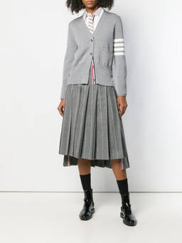 Thom Browne - Grey 4-Bar Stripe Knit Cardigan