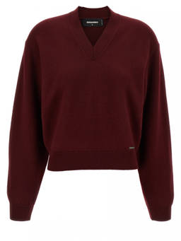 Dsquared2 - Maroon Cropped Sweater