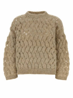 Brunello Cucinelli - Beige Knitted Crew Neck Sweater
