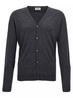 John Smedley - Grey Petworth Cardigan (2XL)
