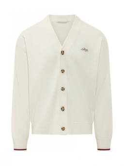 Drole De Monsieur - White V Neck Cardigan