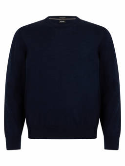 Boss - Navy Blue Crew Neck Sweater