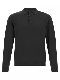 Zanone - Black Shirt Collar Sweater