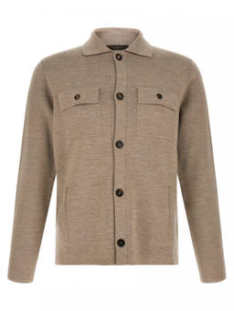 Zanone - Beige Button-Up Cardigan
