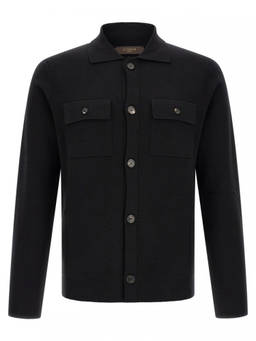 Zanone - Black Button-Up Cardigan (M)
