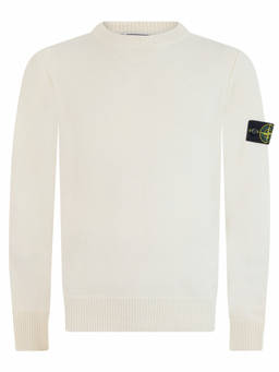 Stone Island - Off White Crew Neck Sweater