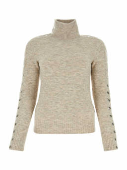 Isabel Marant - Melange Sand Nylon Blend Malo Sweater