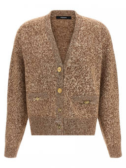 Versace - Brown Two-Tone Wool Blend Cardigan (S)