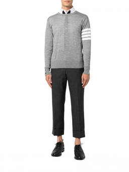 Thom Browne - Grey Crew Neck Sweater (M)