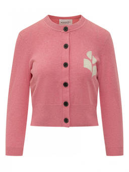 Marant Etoile - Pink Logo Crew Neck Cardigan (L)