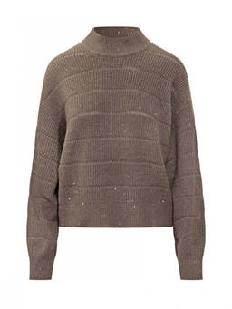 Brunello Cucinelli - Brown Mock Collar Sweater (M)
