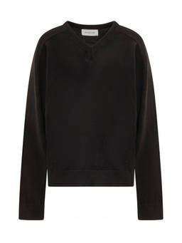 Armarium - Black Solid V Neck Sweater (L)