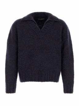 Dolce&Gabbana - Dark Blue Polo Sweater (L)