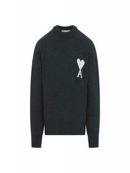 AMI Paris - Bottle Green Crew Neck Sweater