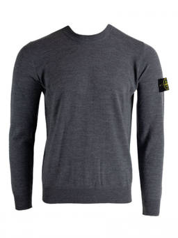 Stone Island - Grey Crewneck Logo Sweater (2XL)